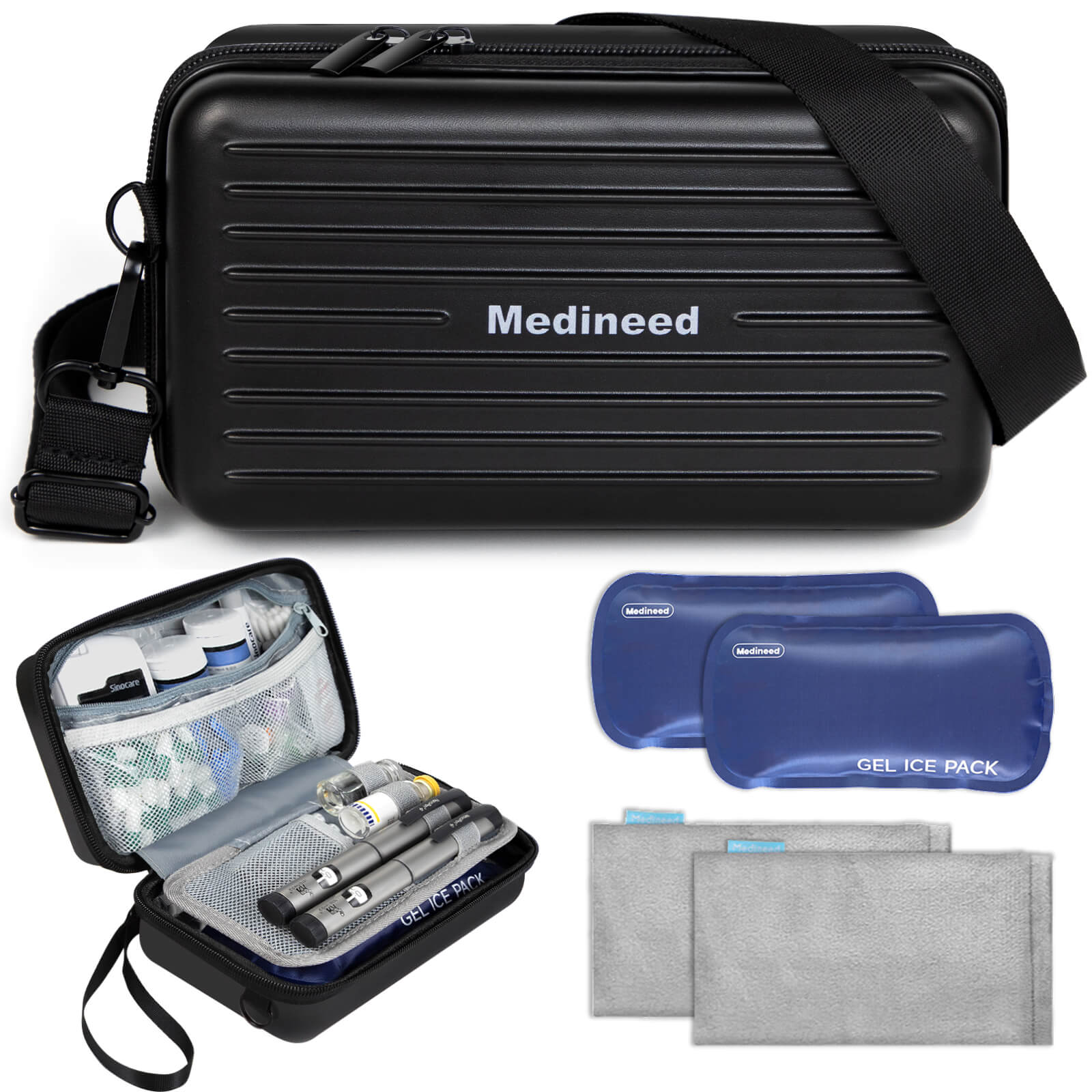 Medineed Black Portable Travel Refrigerator for Medicines MBR-72
