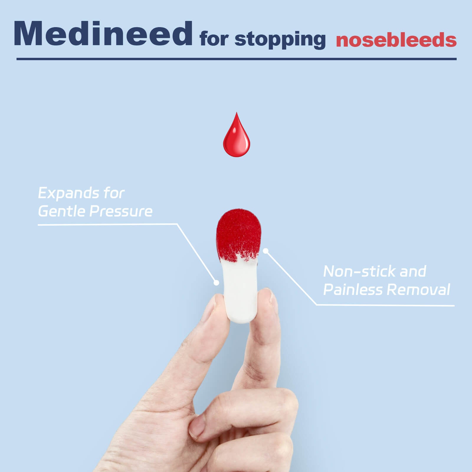 Nosebleed Plugs, Safe, Fast Stop, Extra Absorbent, First Aid